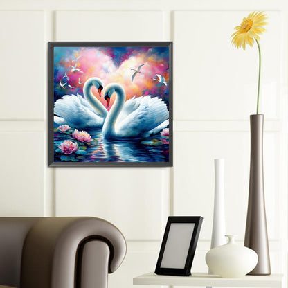 White Swan - Full Round Drill Diamond Painting 40*40CM