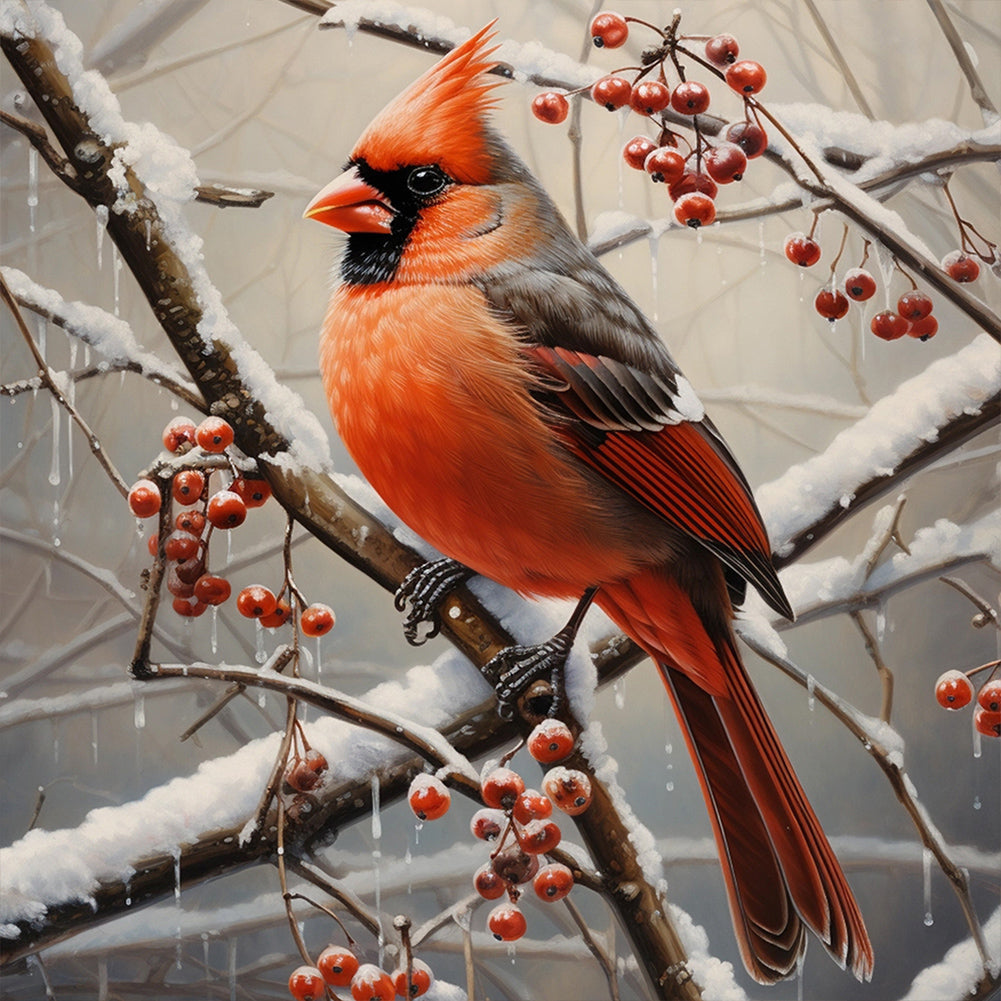 Cardinal - Full Round Drill Diamond Painting 30*30CM