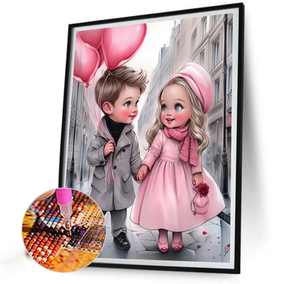 Sweet Couple - Full Round Drill Diamond Painting 40*50CM