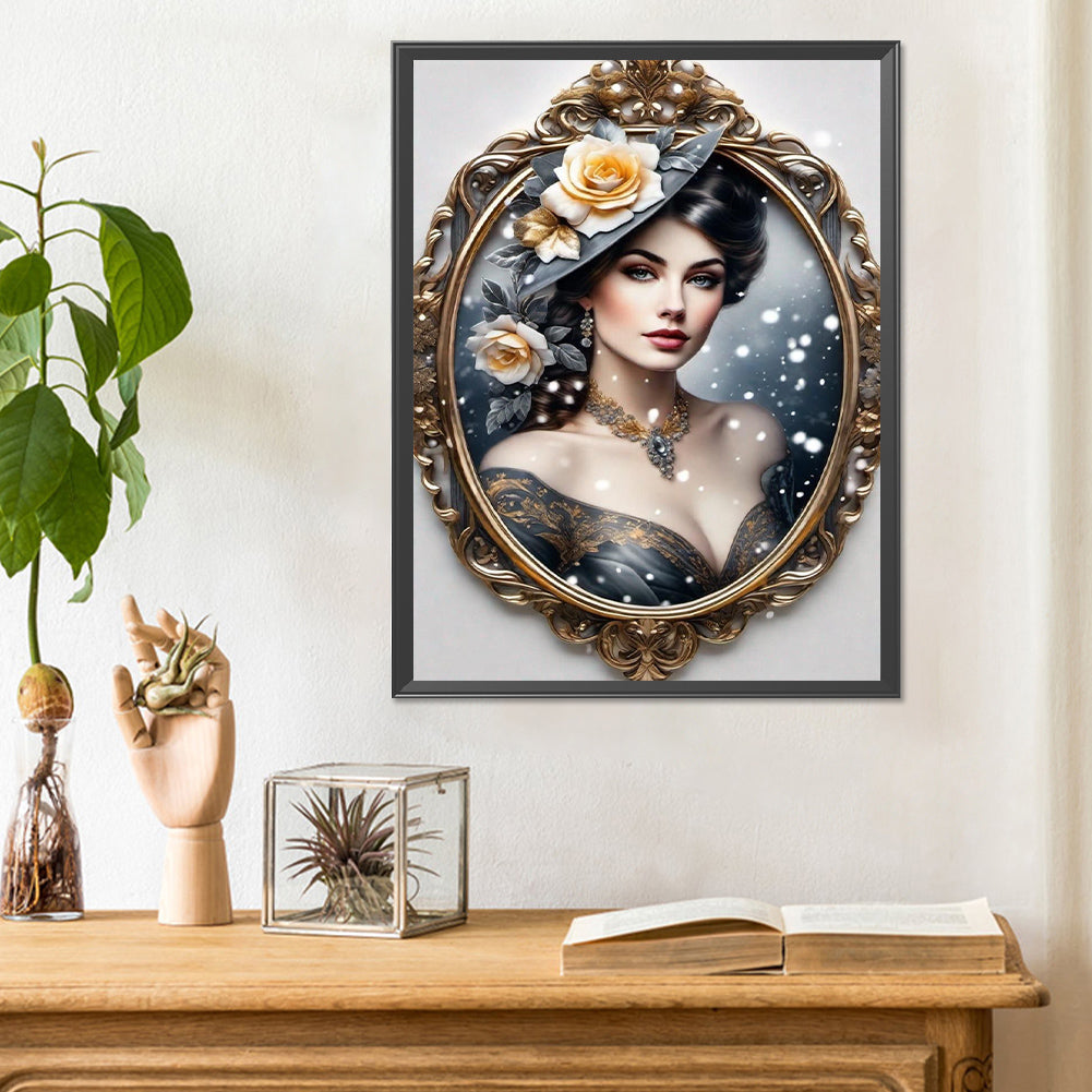 Noble Lady - Full Round Drill Diamond Painting 30*40CM