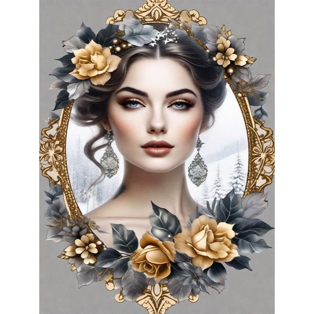 Noble Lady - Full Round Drill Diamond Painting 30*40CM
