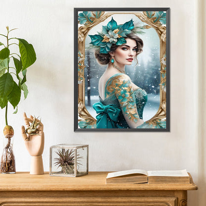 Noble Lady - Full Round Drill Diamond Painting 30*40CM