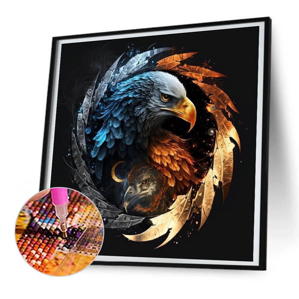 Ice Fire Eagle - Full Round Drill Diamond Painting 30*30CM