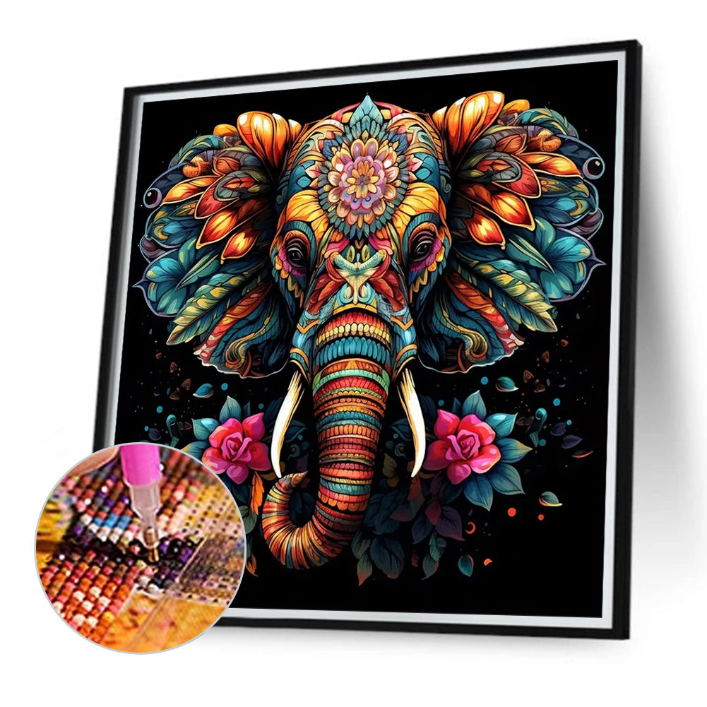 Color Elephant - Full Round Drill Diamond Painting 40*40CM