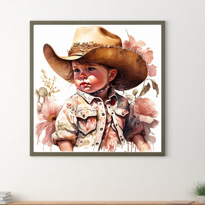 Western Cowboy Doll - Full Round Drill Diamond Painting 30*30CM