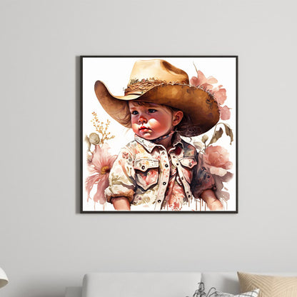 Western Cowboy Doll - Full Round Drill Diamond Painting 30*30CM