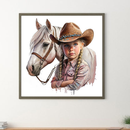 Western Cowboy Doll - Full Round Drill Diamond Painting 30*30CM