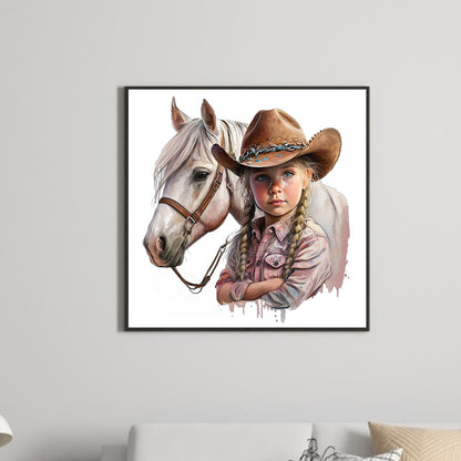 Western Cowboy Doll - Full Round Drill Diamond Painting 30*30CM