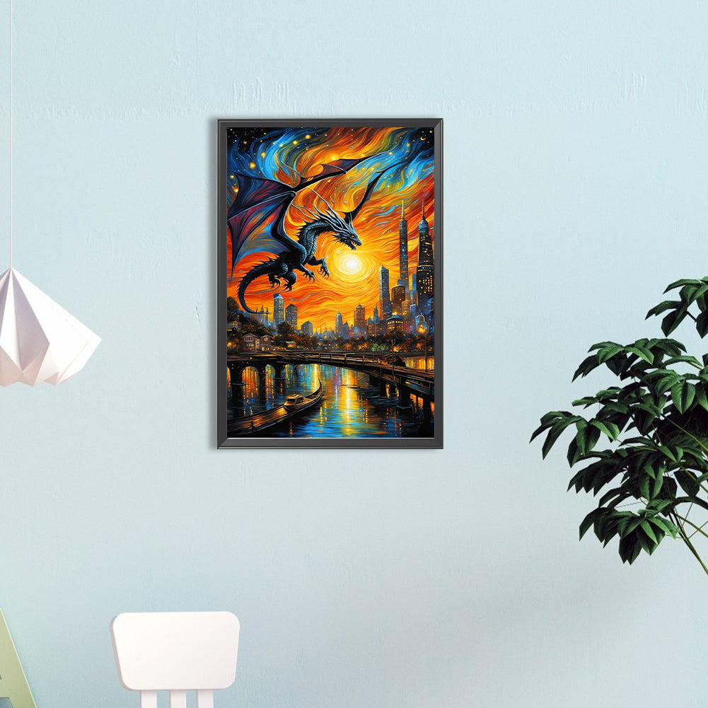 Flying Dragon - Full Round Drill Diamond Painting 40*60CM