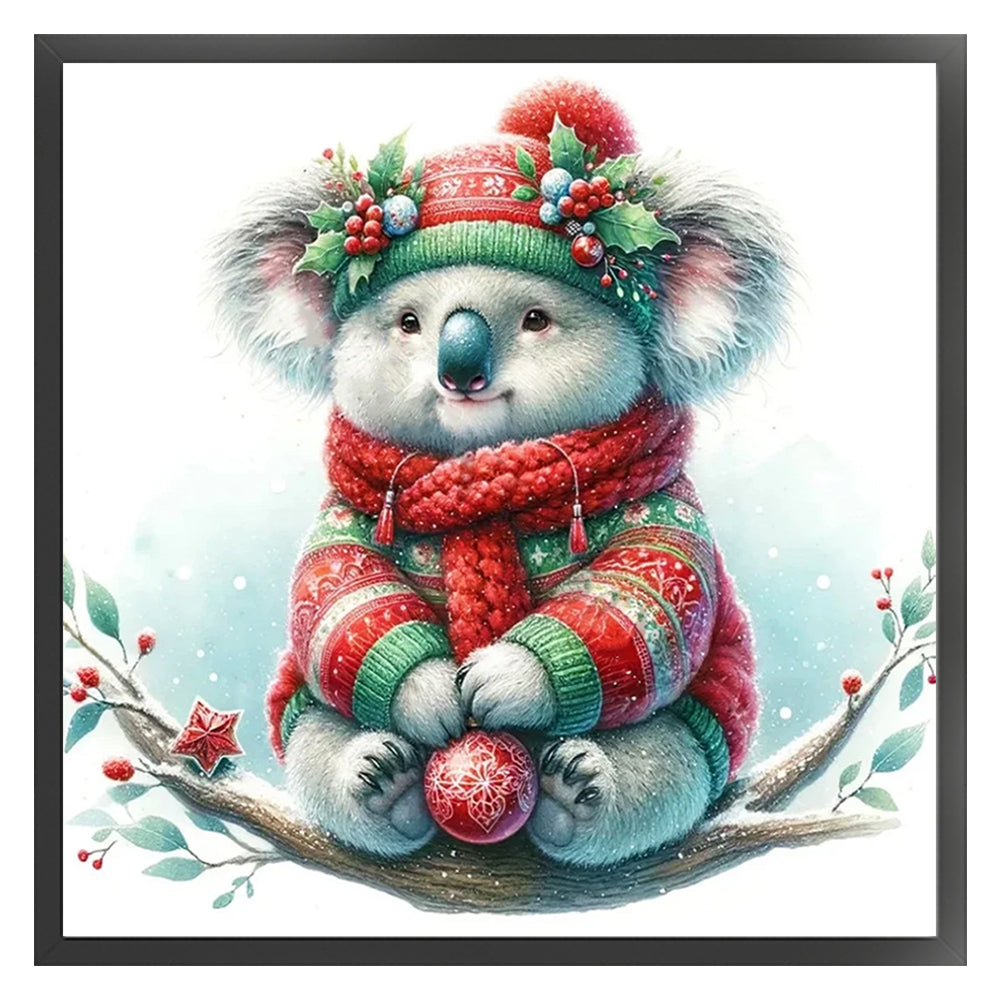 Koala In Winter - 18CT Stamped Cross Stitch 30*30CM