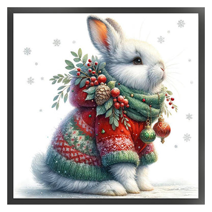 Winter Rabbit - 18CT Stamped Cross Stitch 30*30CM