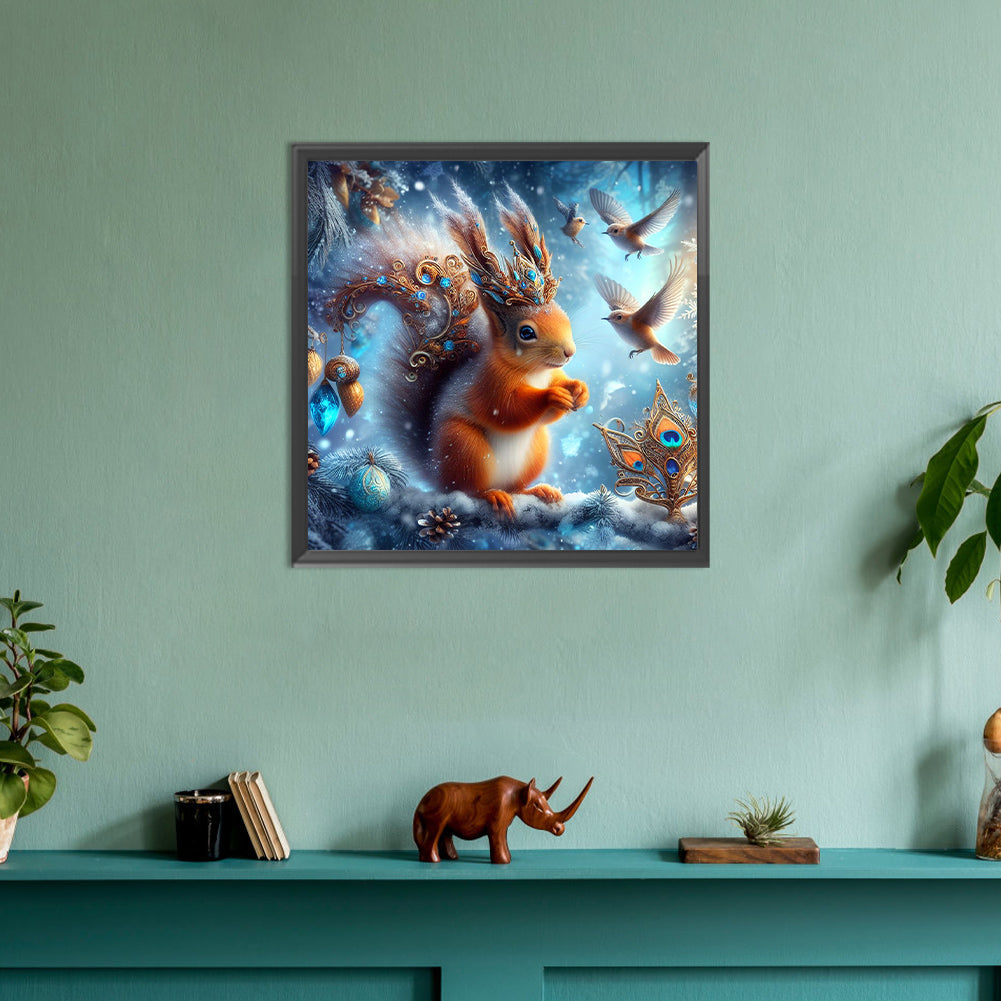 Atmosphere Squirrel - Full Round Drill Diamond Painting 30*30CM