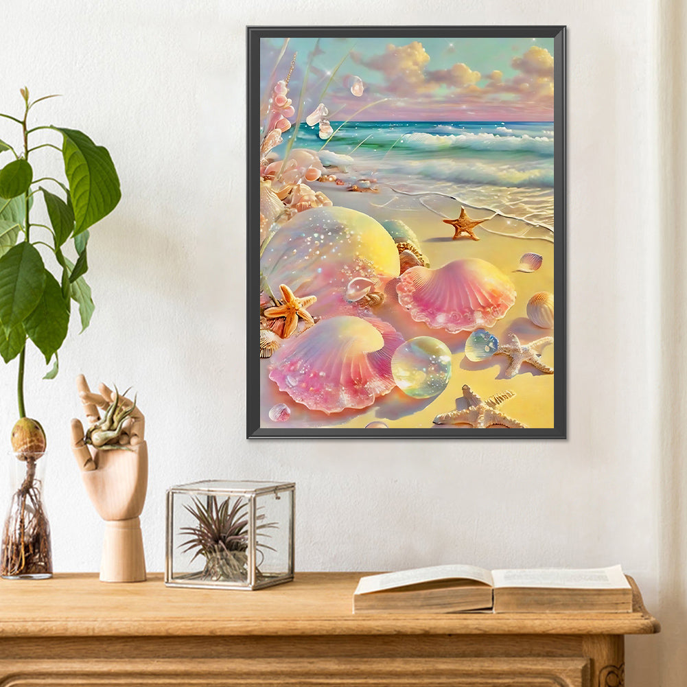 Fantasy Pink Shell - Full Round Drill Diamond Painting 30*40CM