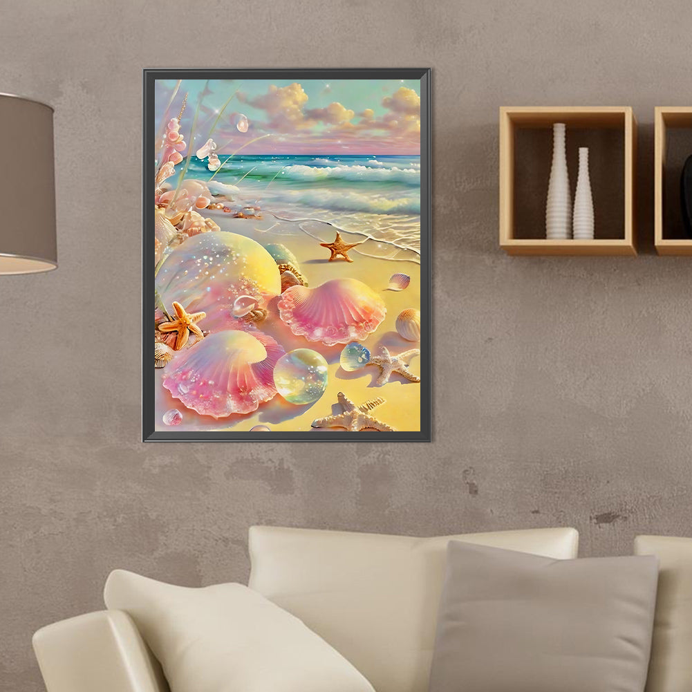 Fantasy Pink Shell - Full Round Drill Diamond Painting 30*40CM