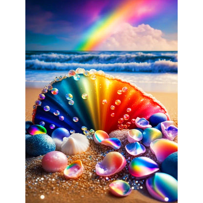 Fantasy Rainbow Shell - Full Round Drill Diamond Painting 30*40CM