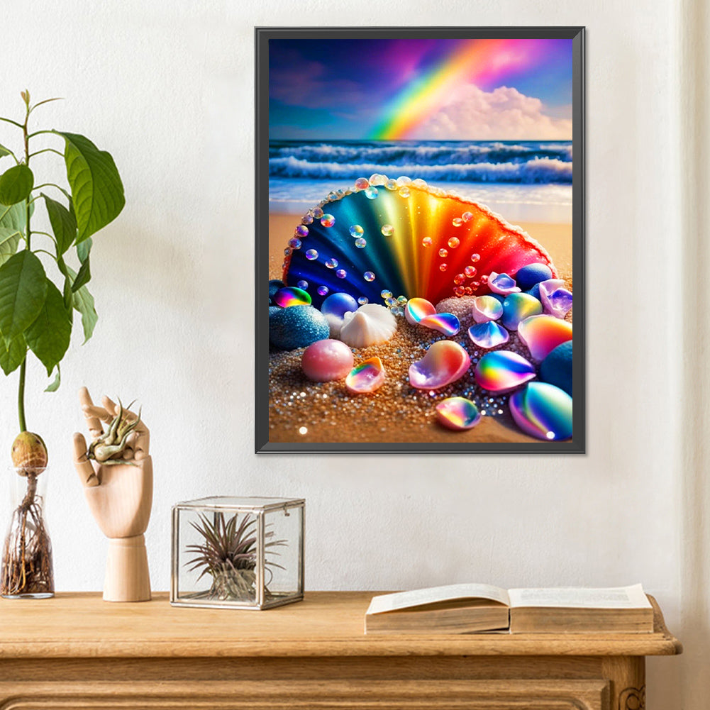 Fantasy Rainbow Shell - Full Round Drill Diamond Painting 30*40CM