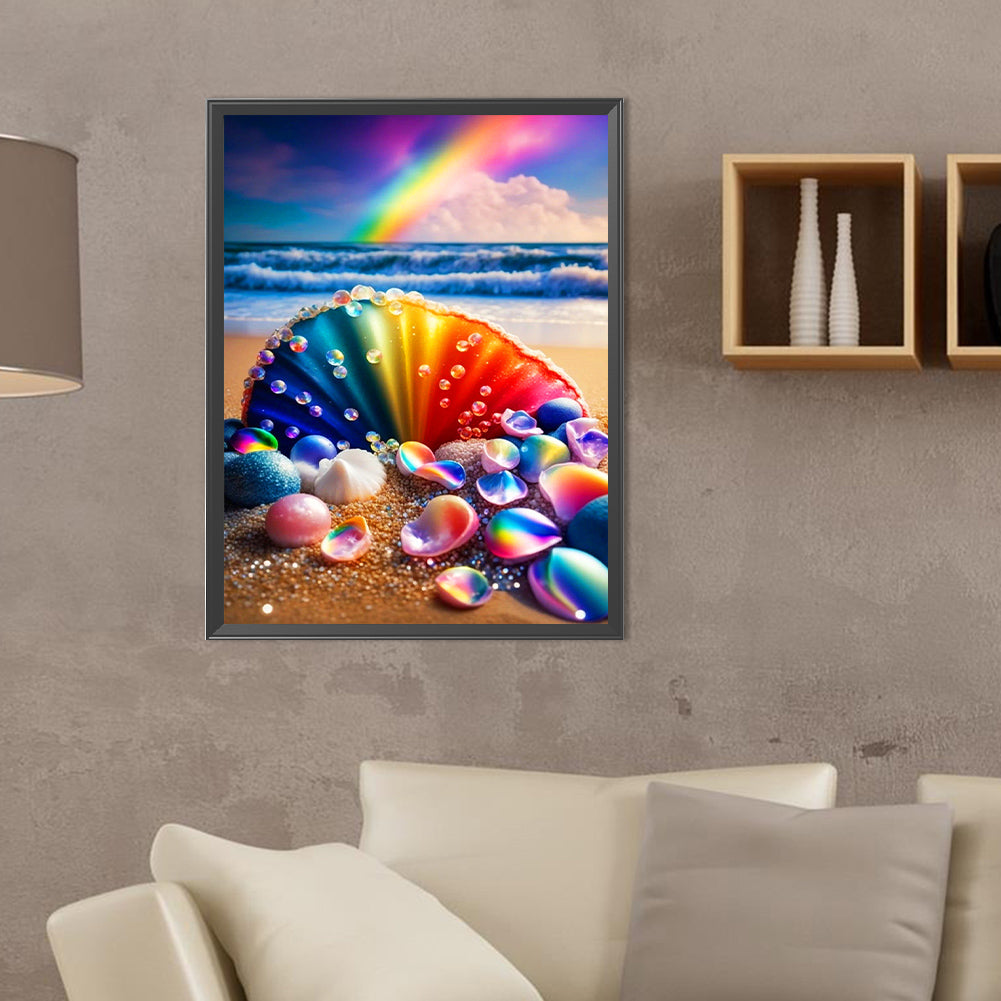 Fantasy Rainbow Shell - Full Round Drill Diamond Painting 30*40CM