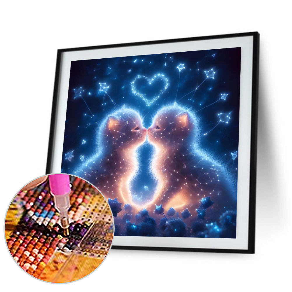 Kitten - Full Round Drill Diamond Painting 30*30CM