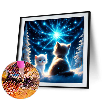 Kitten - Full Round Drill Diamond Painting 30*30CM