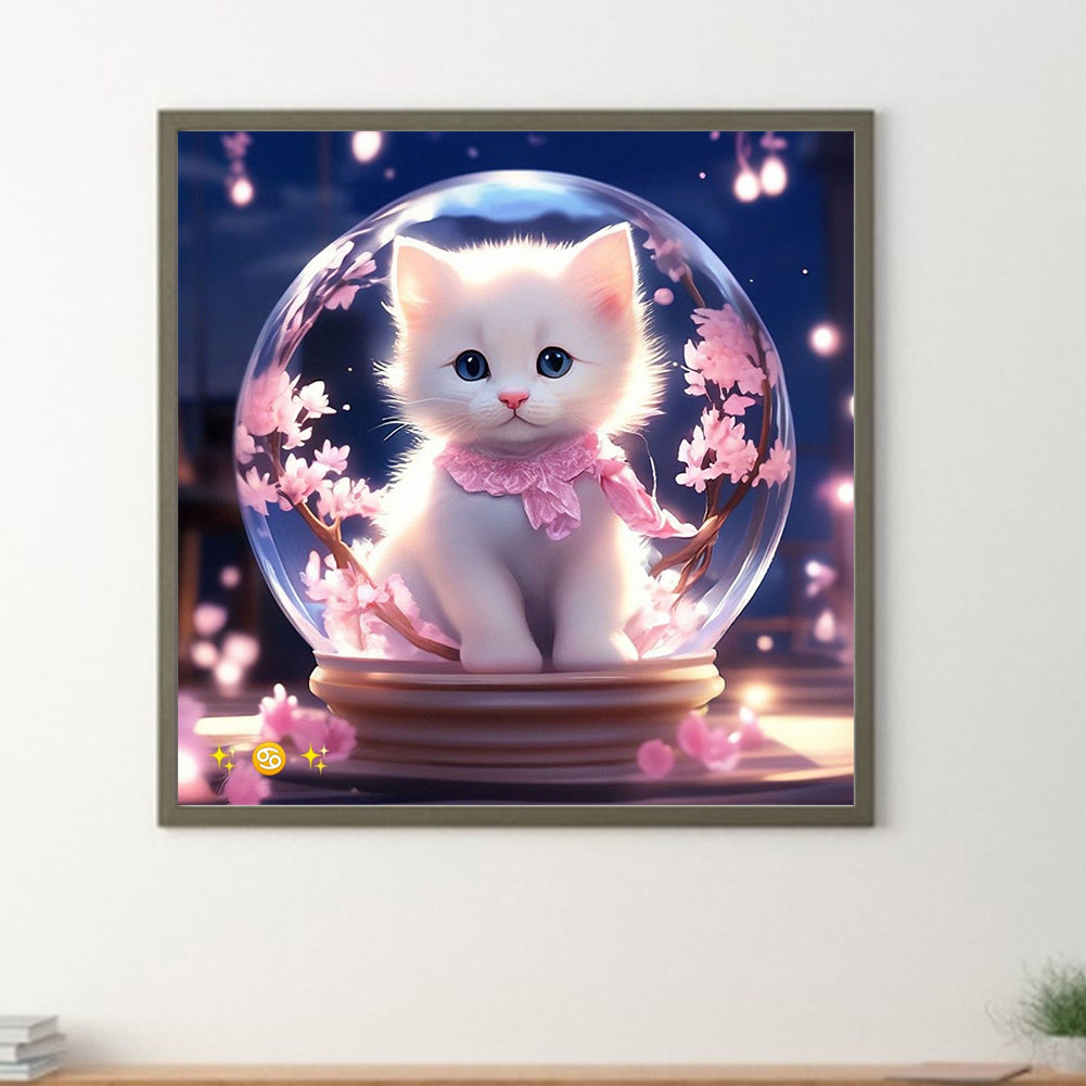 Kitten - Full Round Drill Diamond Painting 30*30CM