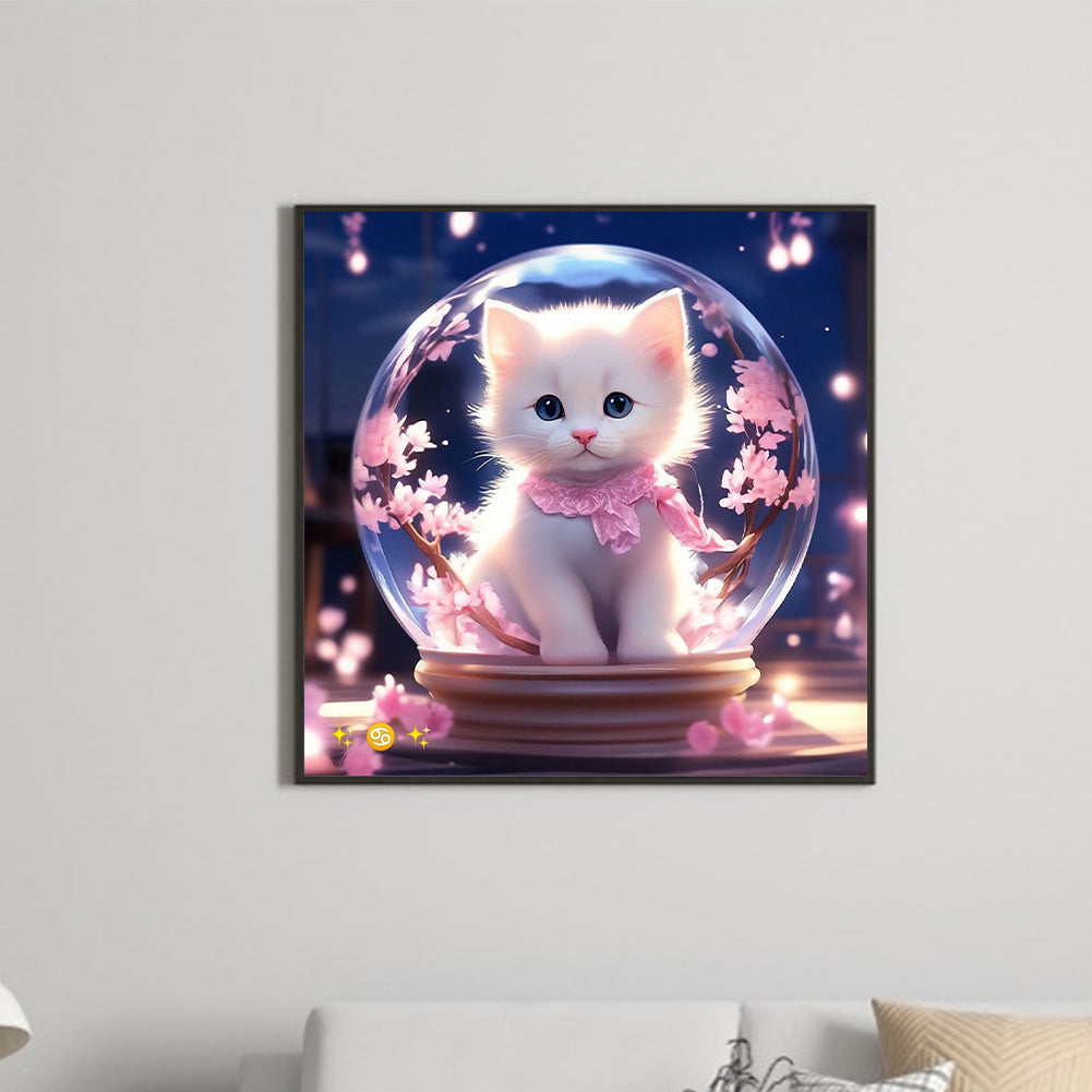 Kitten - Full Round Drill Diamond Painting 30*30CM