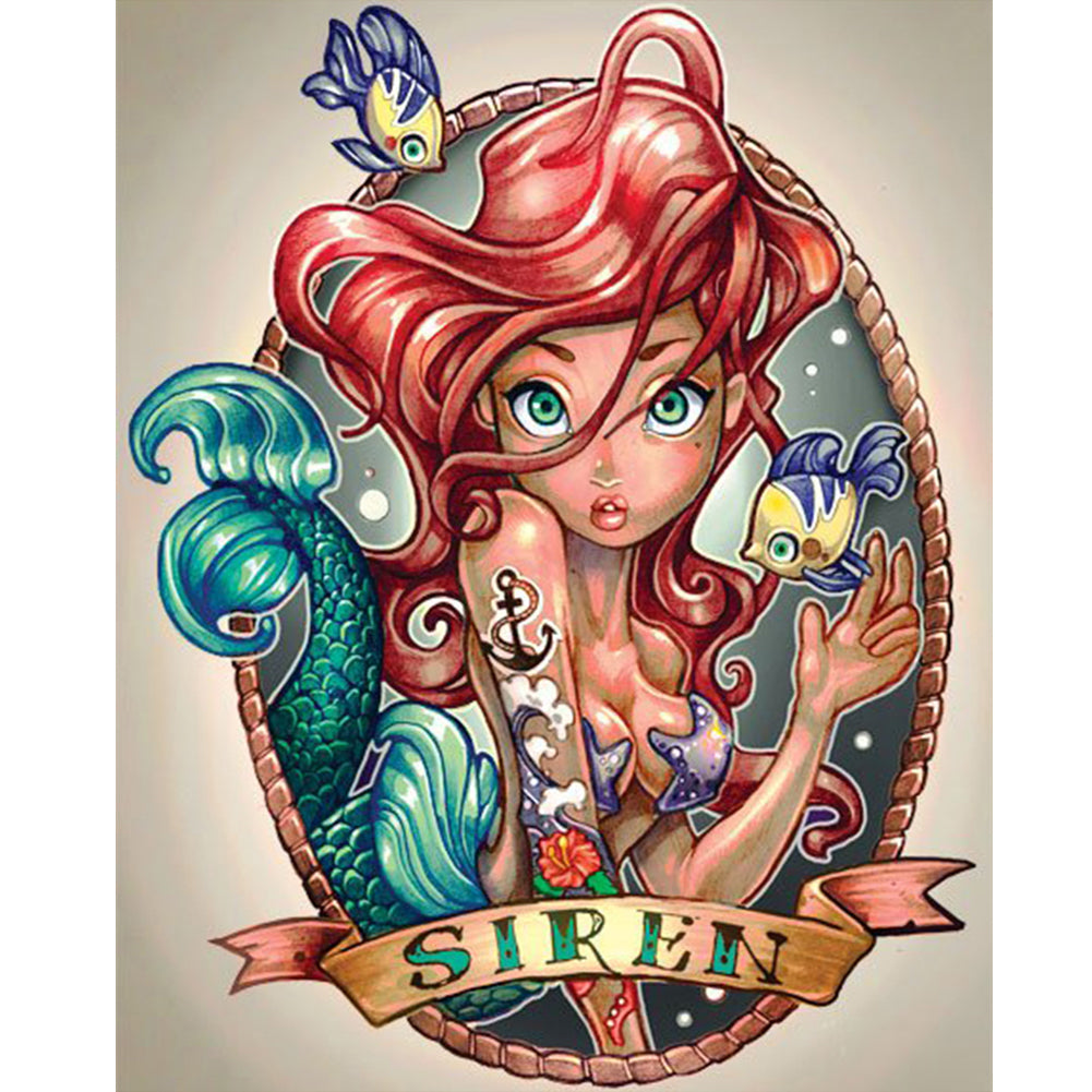 Mermaid Siren - Full Round Drill Diamond Painting 40*50CM