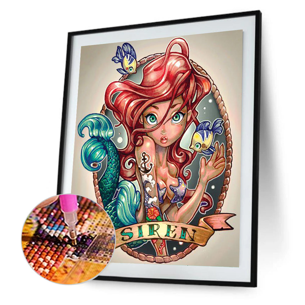 Mermaid Siren - Full Round Drill Diamond Painting 40*50CM