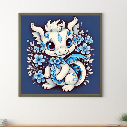 Little White Dragon - Full Round Drill Diamond Painting 30*30CM