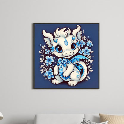 Little White Dragon - Full Round Drill Diamond Painting 30*30CM