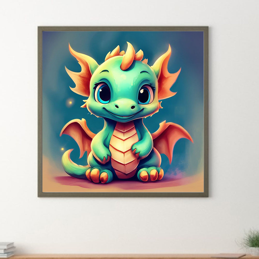 Green Dragon - Full Round Drill Diamond Painting 30*30CM