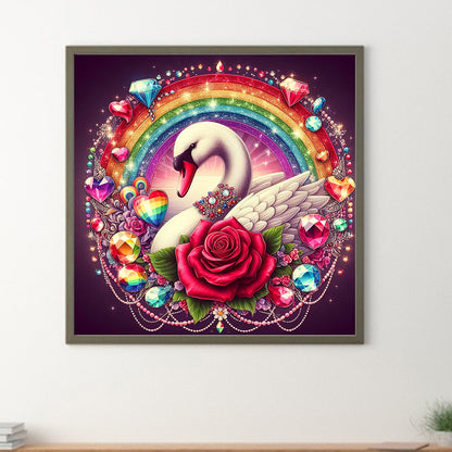 Swan - Full Round Drill Diamond Painting 30*30CM