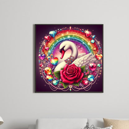 Swan - Full Round Drill Diamond Painting 30*30CM