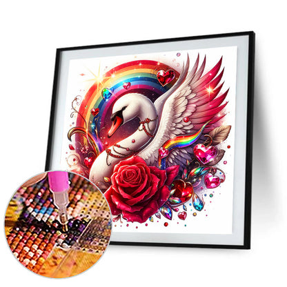 Rose Swan - Full Round Drill Diamond Painting 30*30CM