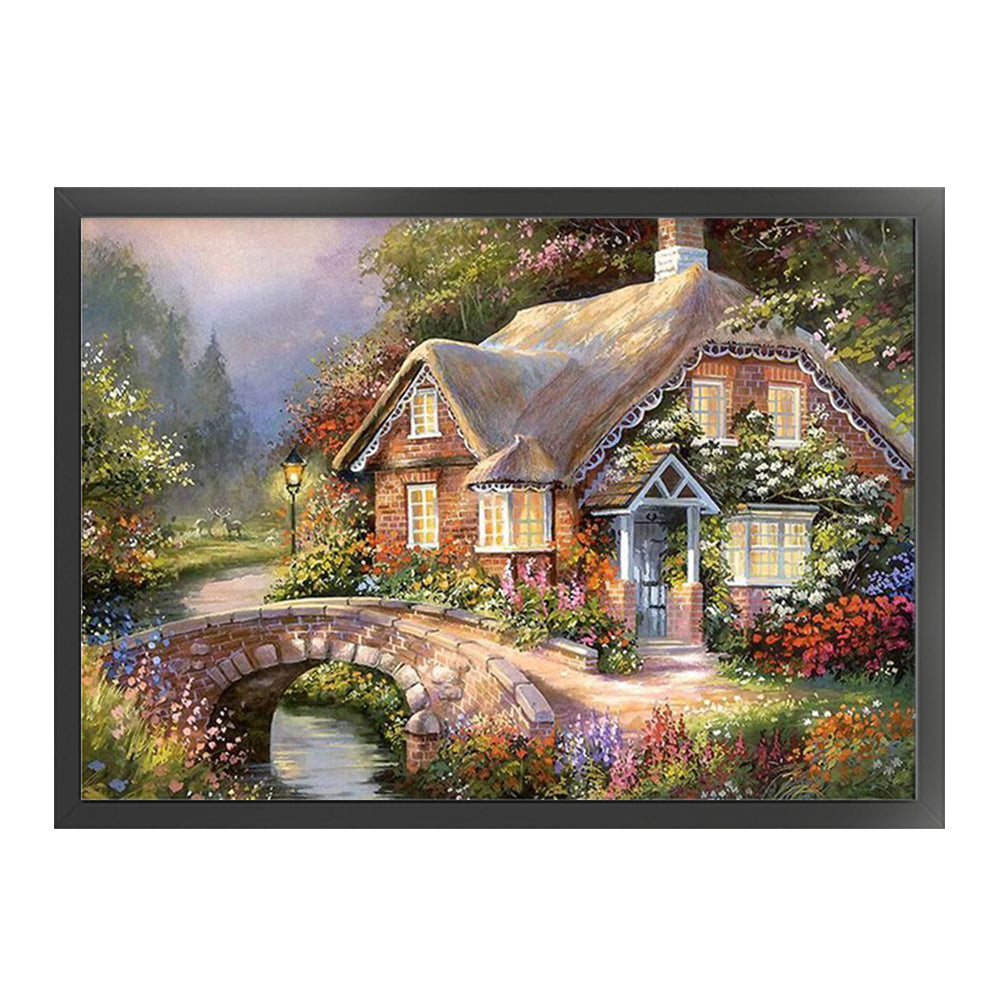 Waterside Cottage - 11CT Stamped Cross Stitch 55*40CM