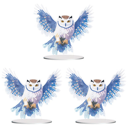 Acrylic Diamond Painting Desktop Ornament for Home Office Desktop Decor (Owl)