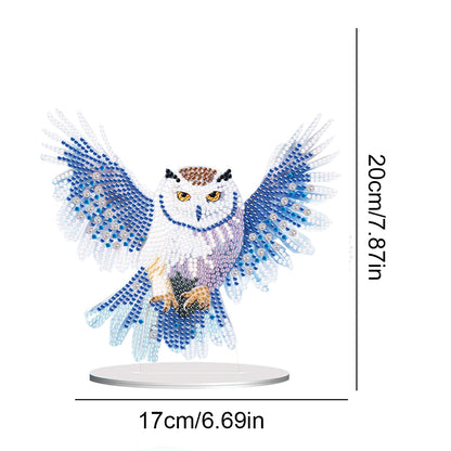 Acrylic Diamond Painting Desktop Ornament for Home Office Desktop Decor (Owl)