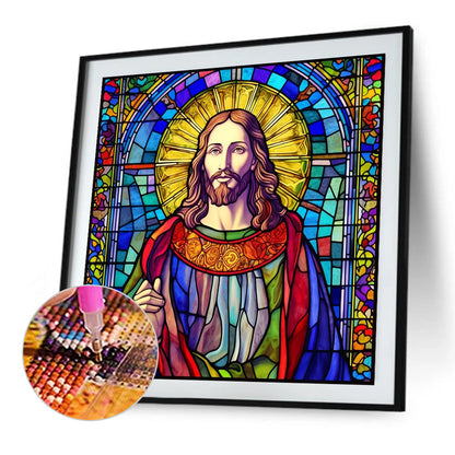 Glass Painting Jesus - Full Square Drill Diamond Painting 45*45CM