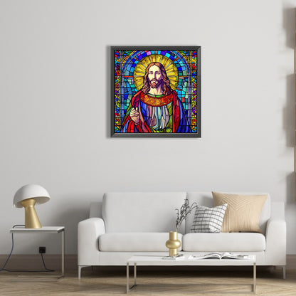 Glass Painting Jesus - Full Square Drill Diamond Painting 45*45CM