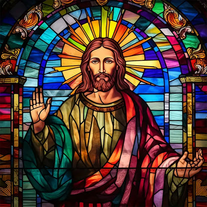 Glass Painting Jesus - Full Square Drill Diamond Painting 45*45CM