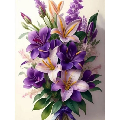 Purple Lily - Full Square Drill Diamond Painting 30*40CM