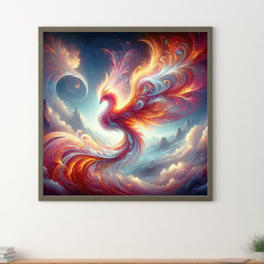 Phoenix On The Clouds - Full Round Drill Diamond Painting 30*30CM