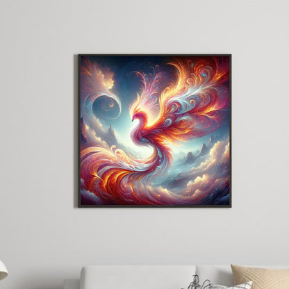 Phoenix On The Clouds - Full Round Drill Diamond Painting 30*30CM