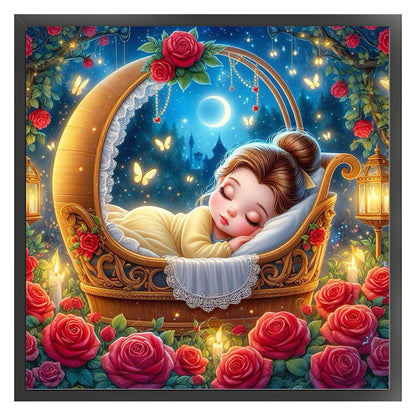 Disney-Princess Belle - 18CT Stamped Cross Stitch 30*30CM