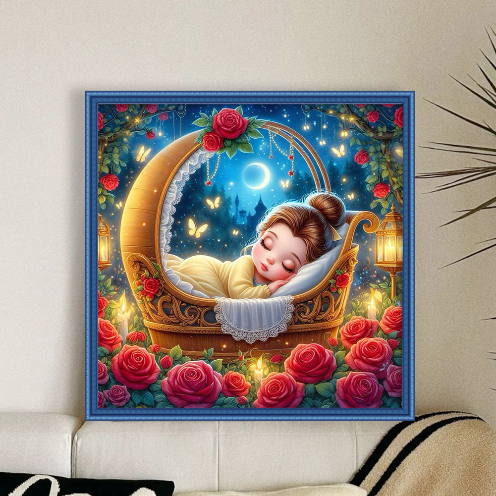 Disney-Princess Belle - 18CT Stamped Cross Stitch 30*30CM