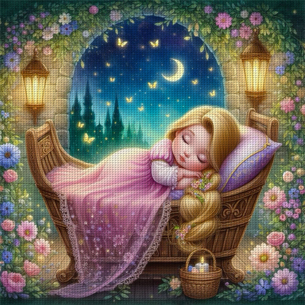 Disney - Rapunzel - 18CT Stamped Cross Stitch 30*30CM