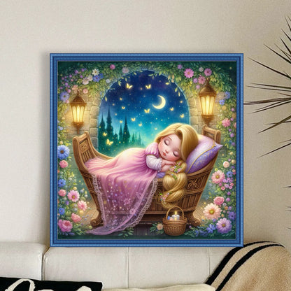 Disney - Rapunzel - 18CT Stamped Cross Stitch 30*30CM