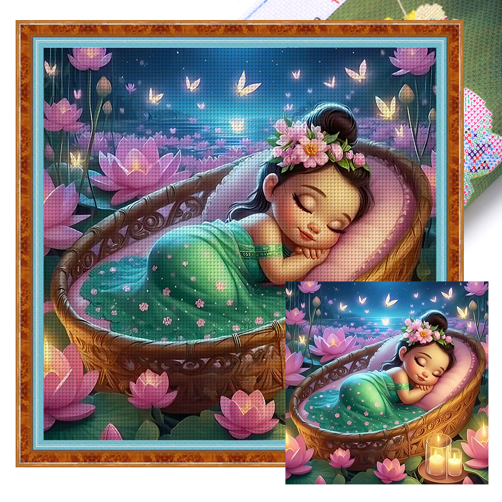 Disney-Princess Tiana - 18CT Stamped Cross Stitch 30*30CM