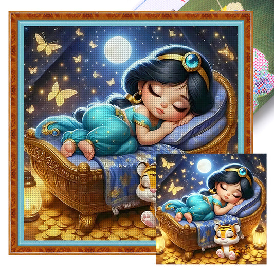 Disney-Princess Jasmine - 18CT Stamped Cross Stitch 30*30CM