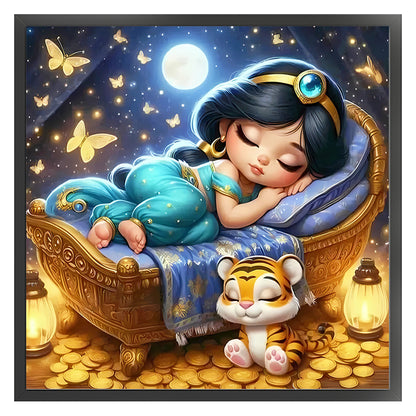 Disney-Princess Jasmine - 18CT Stamped Cross Stitch 30*30CM