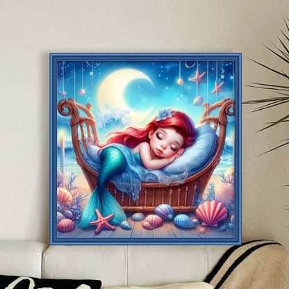 Disney-Princess Ariel - 18CT Stamped Cross Stitch 30*30CM